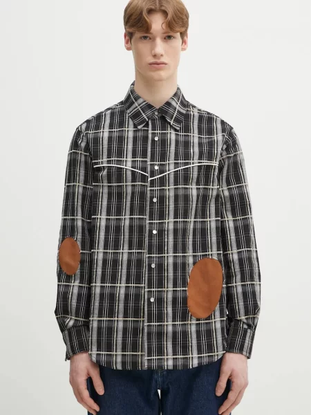 Сорочка Andersson Bell Noah Patch Check regular класичний комір чорний