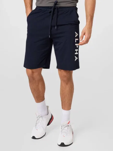 ALPHA INDUSTRIES Hlače mornarska / bela modra