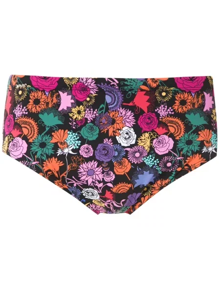 Slip de baie Amir Slama cu model floral cu imagine negru