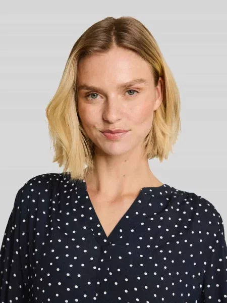 Koszula-bluza o kroju relaxed fit z czystej Tom Tailor granatowa