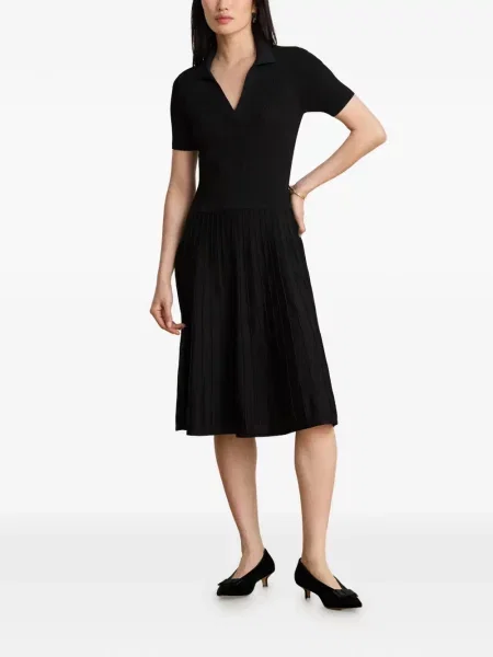 Πλεκτή μικρός μίντι φόρεμα Lauren Ralph Lauren μαύρο