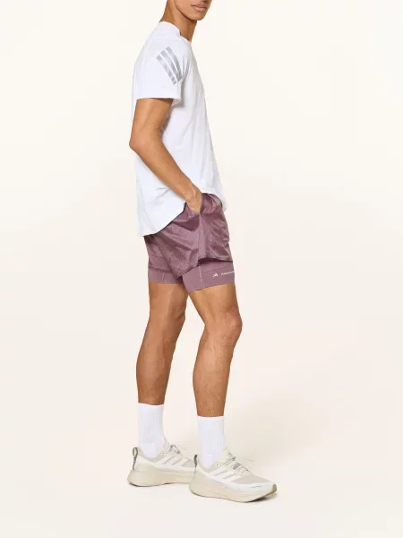 Adidas 2 V 1 Běžecké Šortky Hermanos Koumori fuchsiová
