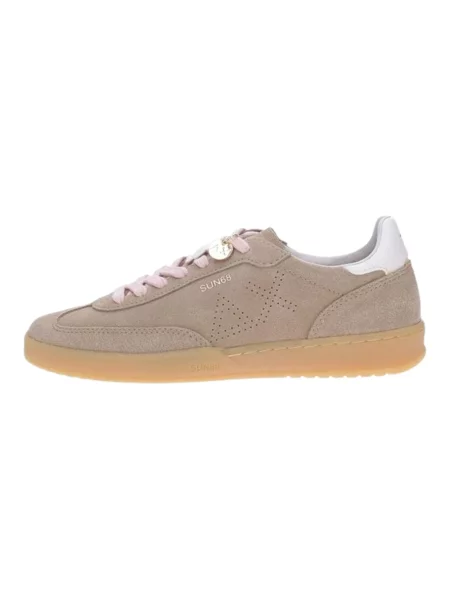 Sneakersy Sun68 skórzane beżowe