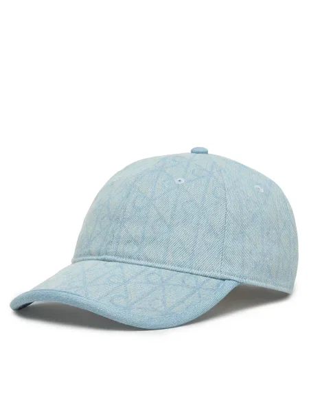 Calvin Klein Șapcă Denim Emblem Burnout celest albastru