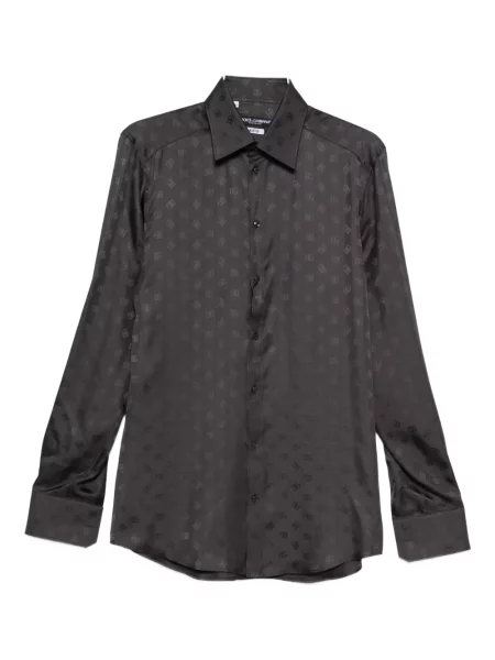 Cămașă Dolce & Gabbana de mătase gri