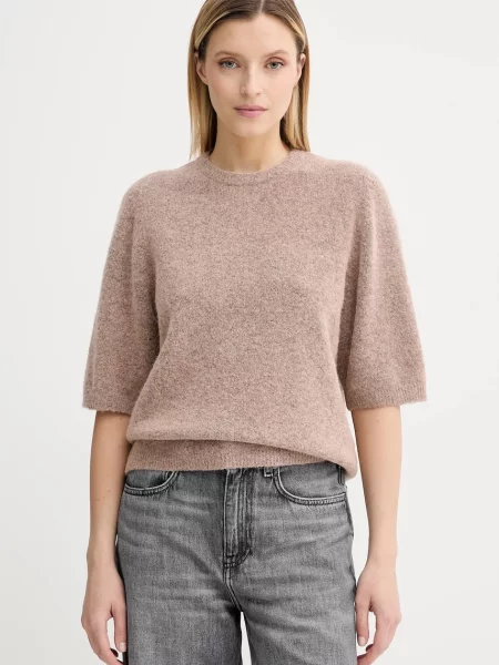 Gestuz pulover de lână light portocaliu