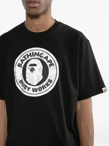 Tricou A Bathing Ape® cu imagine negru