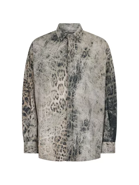 Cămașă Roberto Cavalli cu imagine cu model leopard
