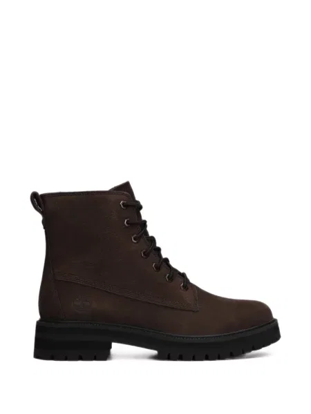 Bocanci de munte Timberland cu șireturi din piele de drumeție maro