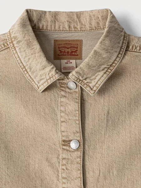 Levi's дънково яке за деца от с STUDDED TRUCKER бежово