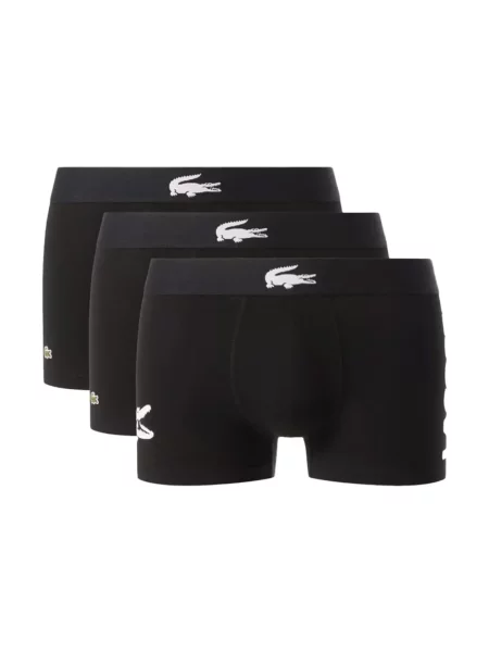 Bokserki Lacoste ze stretchu czarne
