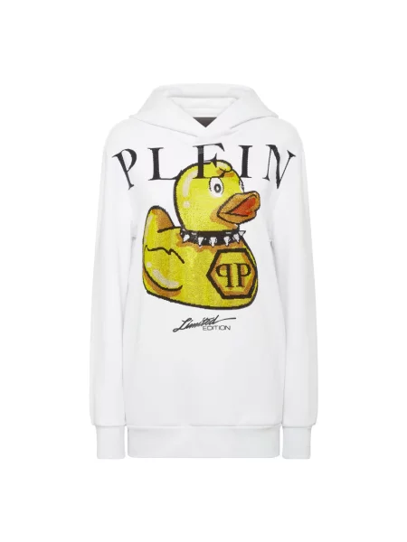 Bluza z kapturem Philipp Plein z kapturem biała