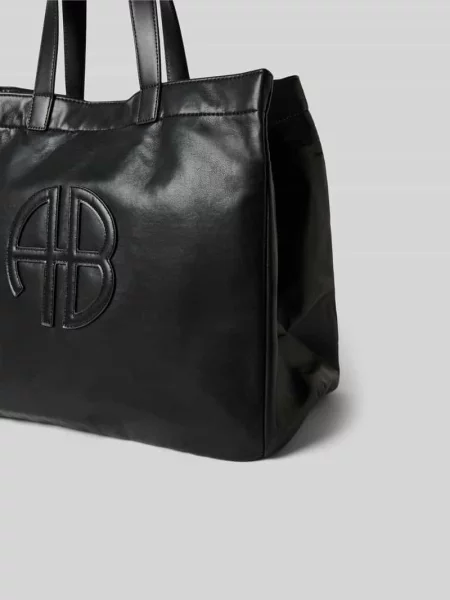 Anine Bing Rio torebka shopper skórzana czarna