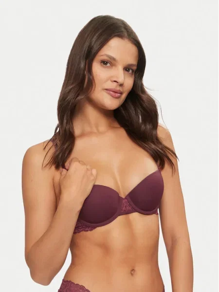 Сутиен Calvin Klein Underwear с изчистен дизайн розово