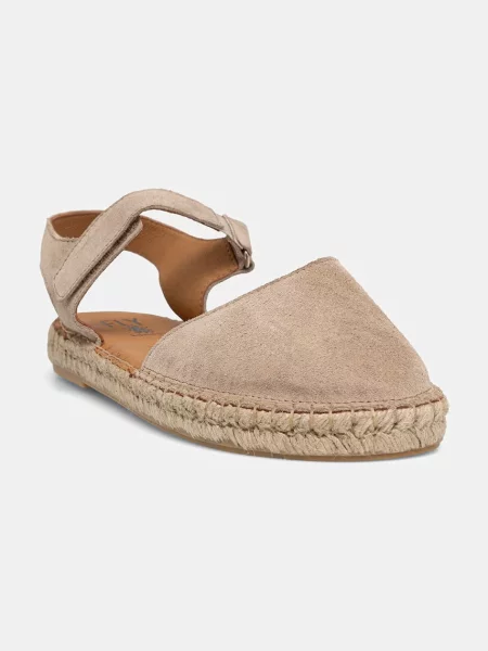 Fly London espadrile pentru femei din piele întoarsă bej