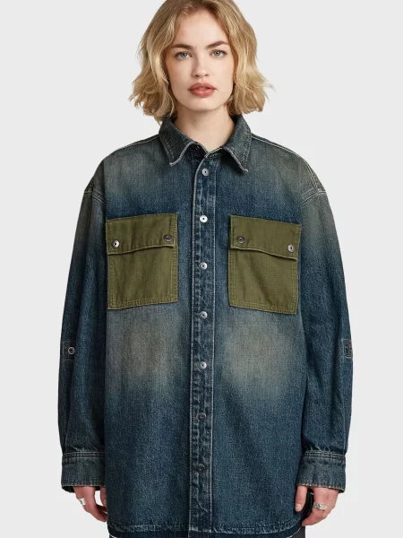 Сорочка G-star Raw синя