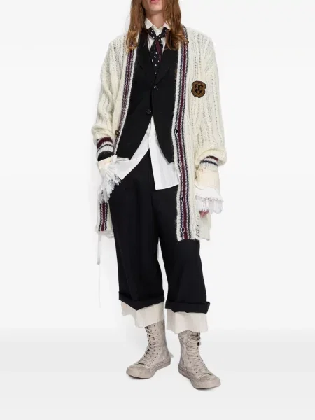 Decupat pantaloni Ann Demeulemeester negru
