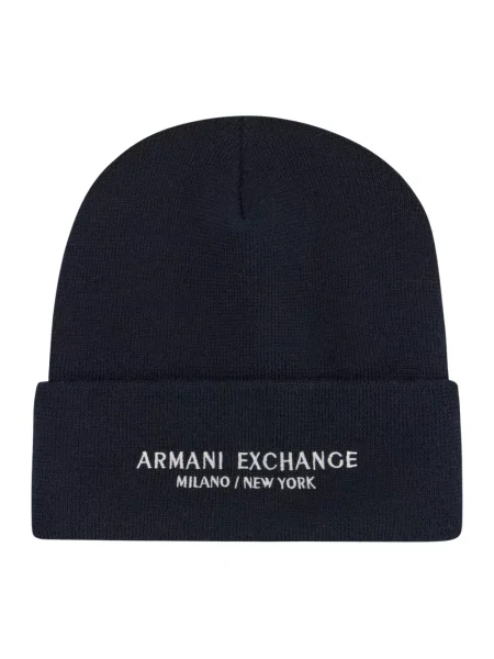 Czapka Armani Exchange z nadrukiem niebieska