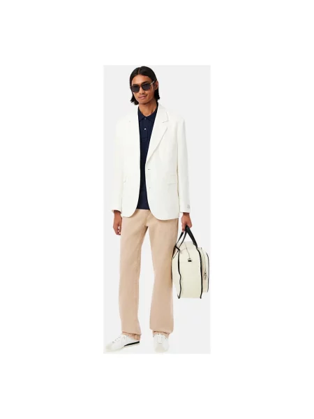 Koszulka polo o kroju slim fit z czystej bawełny Lacoste niebieska