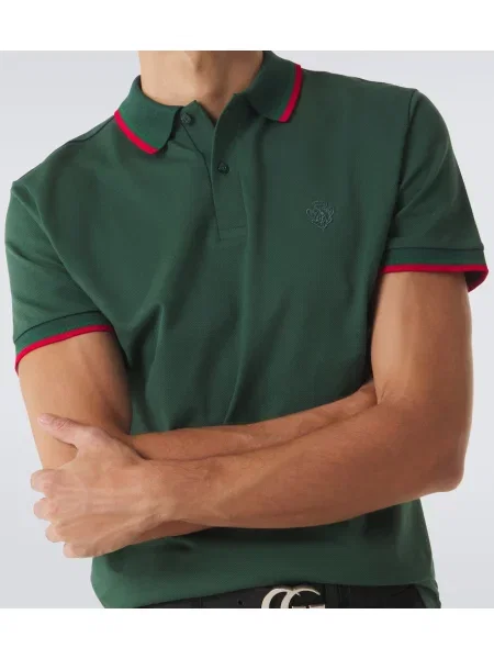 Tricou polo Gucci verde