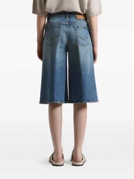 Pantaloni scurți din denim Peserico albastru