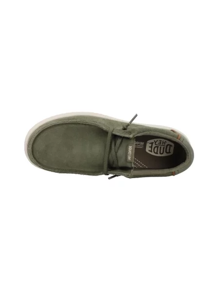 Pantofi Heydude din piele de căprioară verde