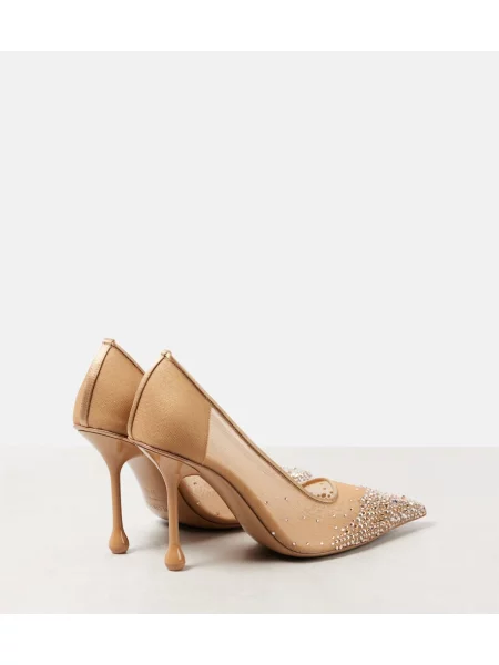 Pantofi cu toc Jimmy Choo plasă auriu
