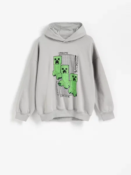 Reserved Minecraft melegítőfelső világos szürke
