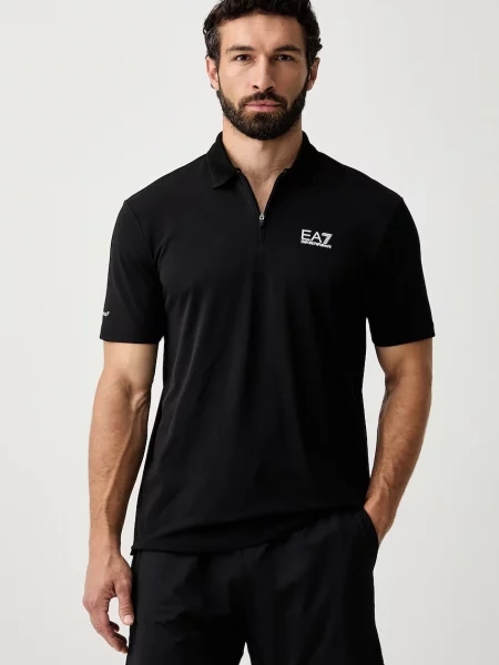 Tricou polo Ea7 Emporio Armani negru