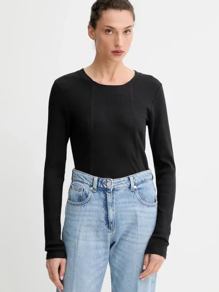 G-Star longsleeve A line slim rib czarna