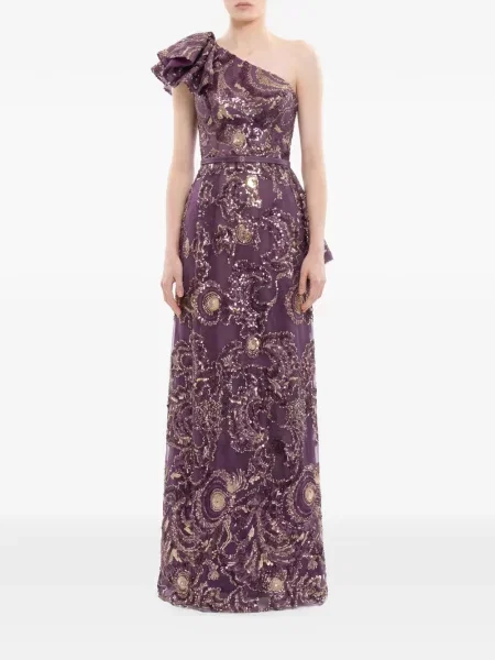 Rochie maxi Saiid Kobeisy cu paiete violet