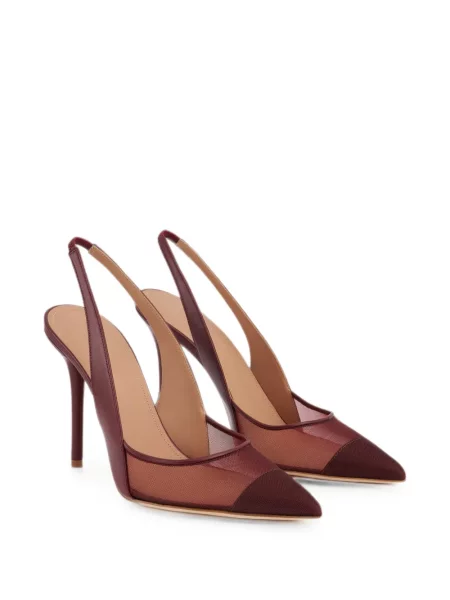 Pantofi cu toc Malone Souliers plasă slingback roșu