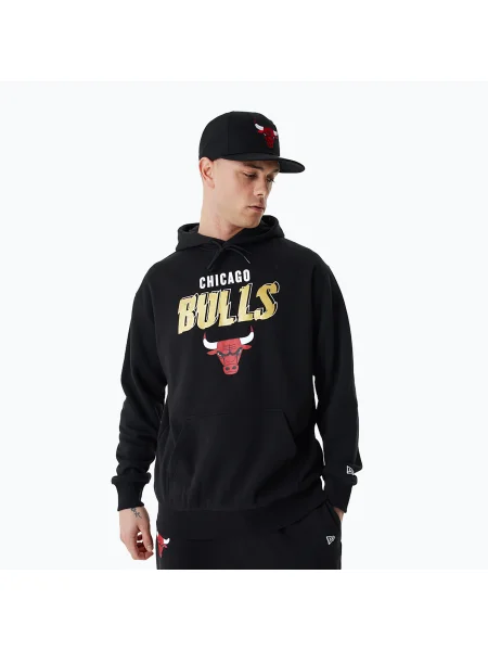 New Era Team Script OS Hoody Chicago Bulls мъжки суитшърт черен