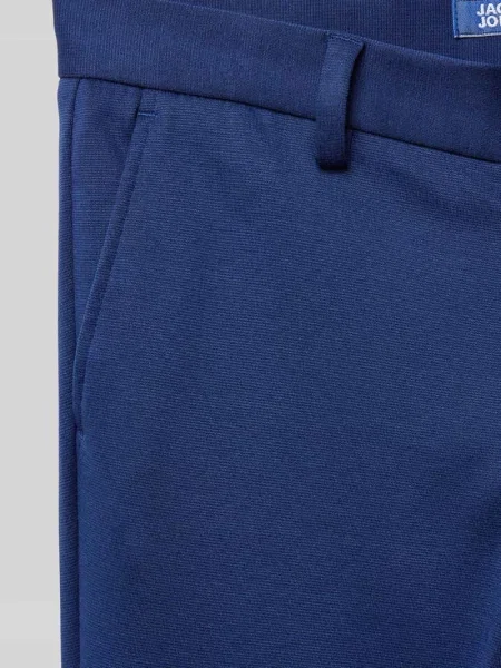 Chinosy o kroju slim fit z ozdobnymi szwami i dodatkiem model ‘JAXON’ Jack & Jones niebieskie