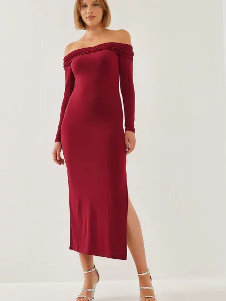 Bianco Lucci Rochie burgundy roșu