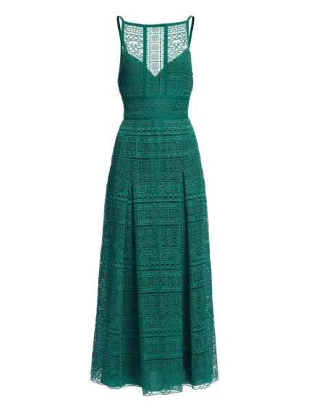 Rochie midi Elie Saab până la genunchi de costum verde