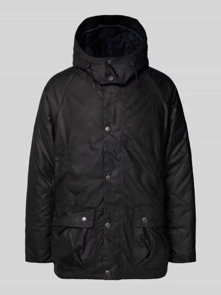 Parka o kroju regular fit ze sztruksowymi detalami Model Model "NOWOCZESNY BEAUFORT" Barbour granatowa