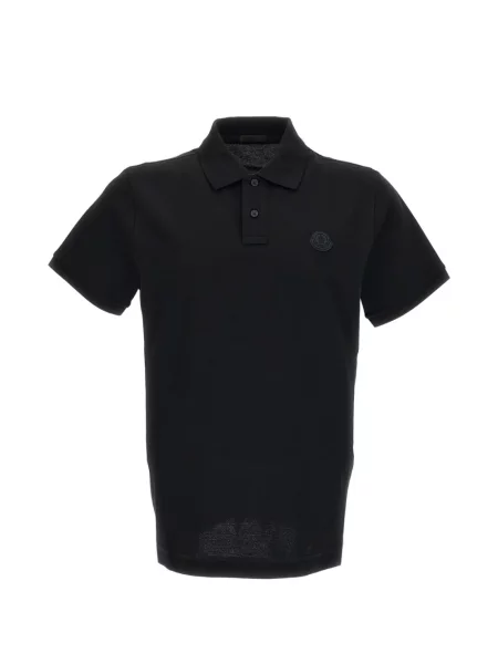 Tricou polo Moncler cu autograf negru