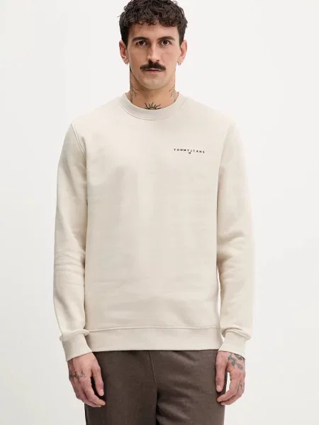 Tommy Jeans Μπλούζα Ανδρική με μπεζ