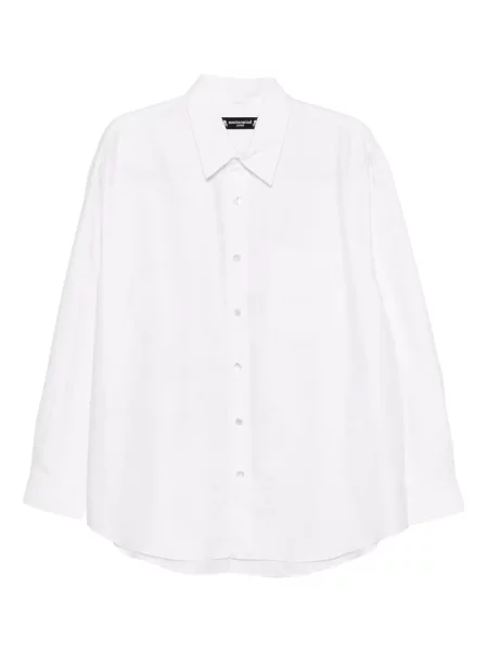 Риза Mastermind Japan бродирана бяло