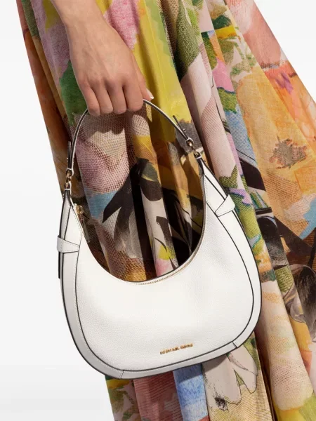 Mała torebka skórzana Michael Michael Kors skórzana biała