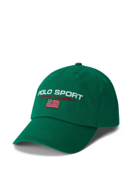 Șapcă Polo Ralph Lauren cu decolteu în V cu autograf în carouri albastru