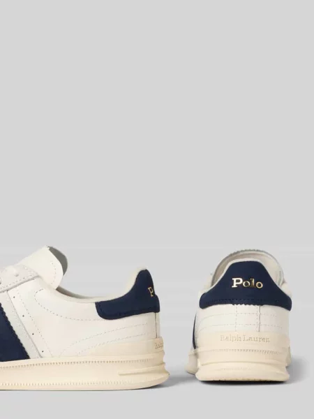 Sneakersy z prawdziwej skóry Polo Ralph Lauren białe