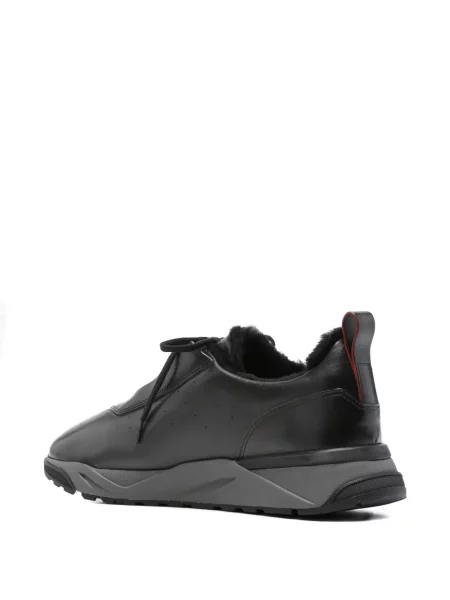 Sneakerși Santoni din piele negru