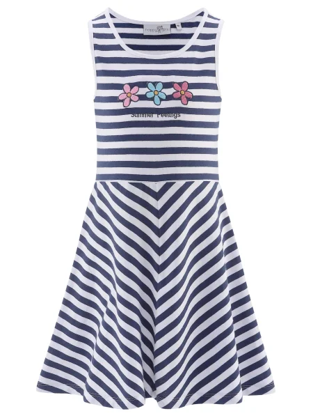 Happy girls Rochie bleumarin alb