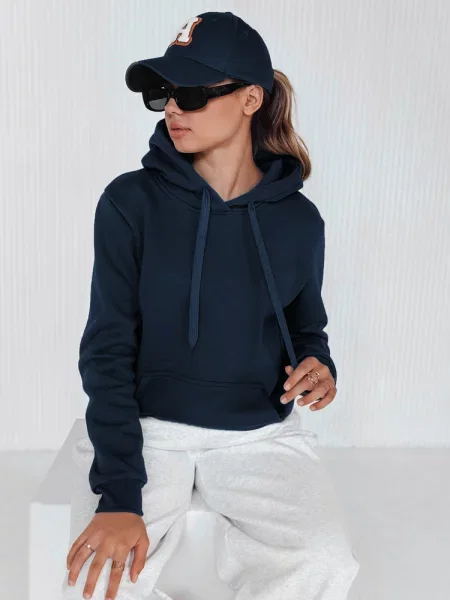 Bluza BASIC z kapturem granatowa