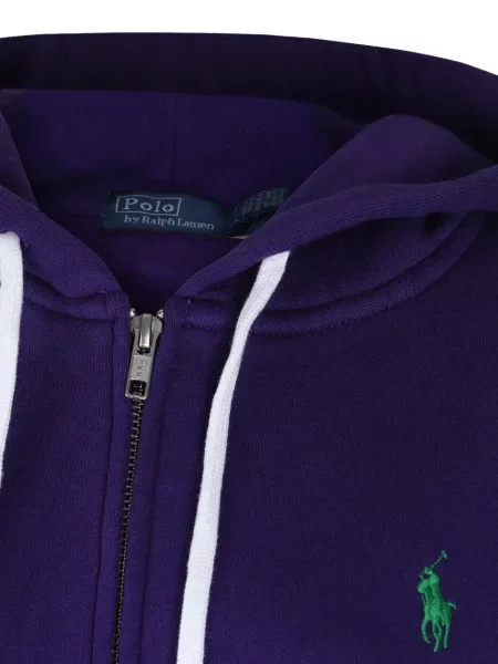 Hoodie Polo Ralph Lauren με κέντημα μωβ