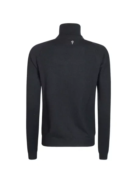 Tricou polo Dondup de lână gri