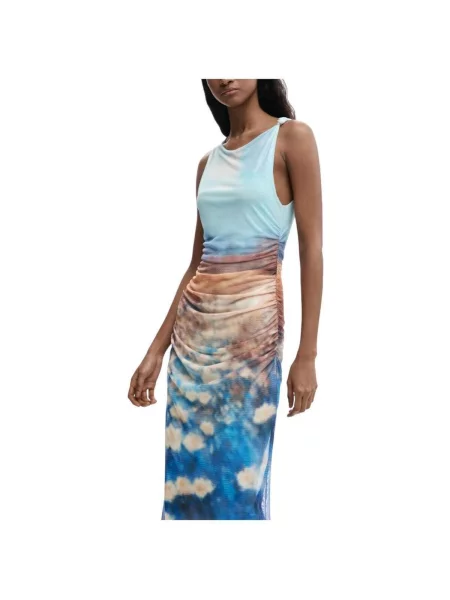 Rochie Desigual din tul albastru
