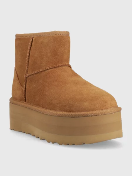 Sneakerși Ugg cu platformă maro